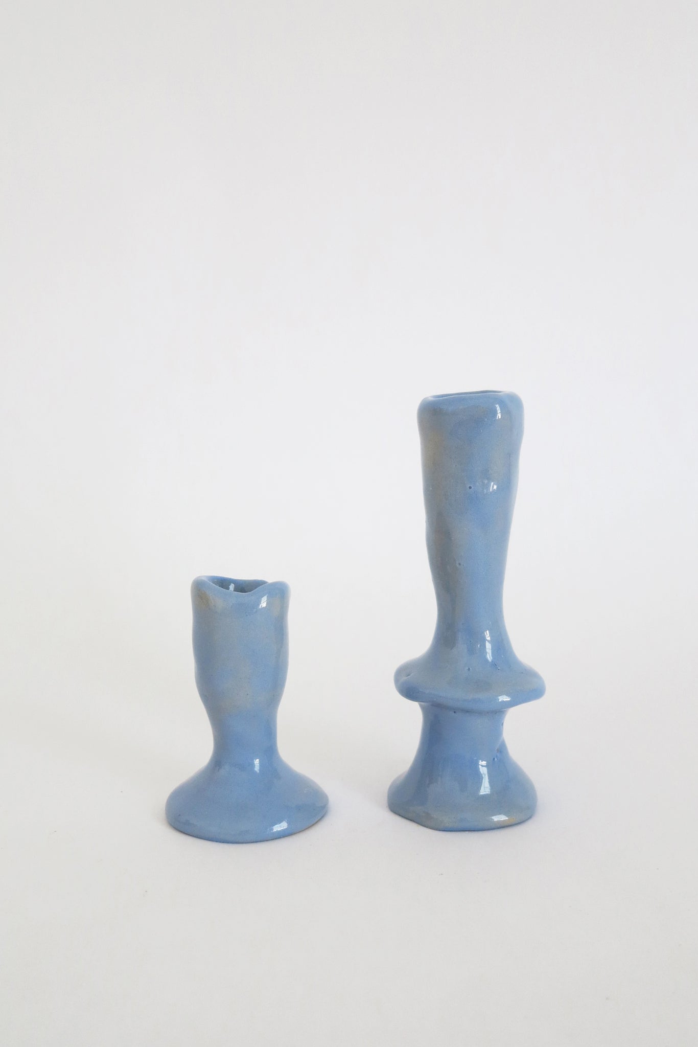 Candle Holders Light Blue