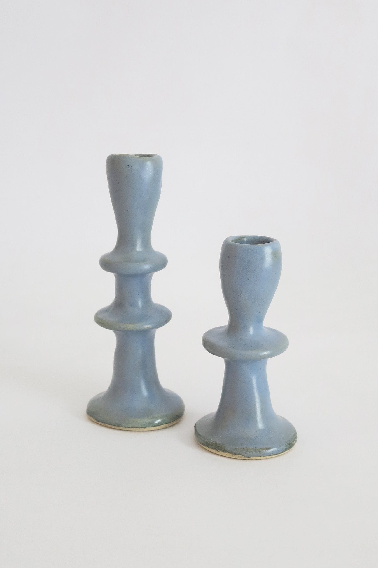 Candle Holders Light Blue